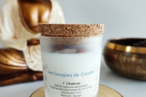 Bougie de Corallie lithothérapie 7 chakras
